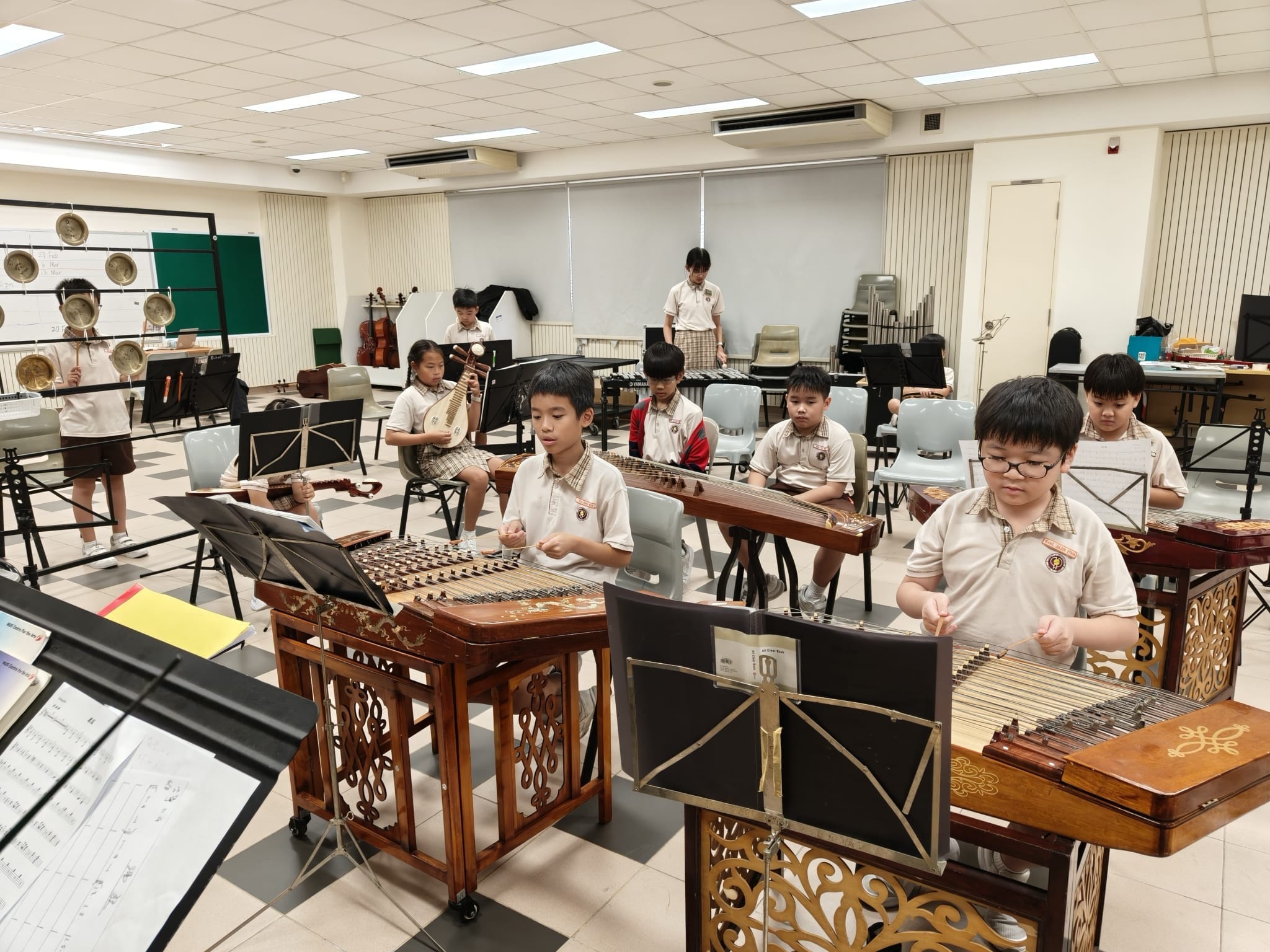 Students in Chinese Orchestra CCA